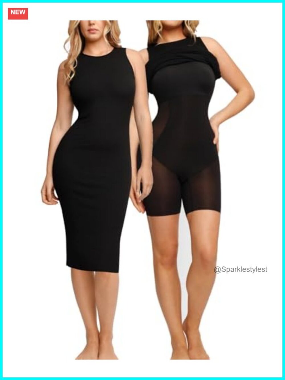 Bodycon Midi Dress Shapewear Sleeveless Ruched Club Night Out